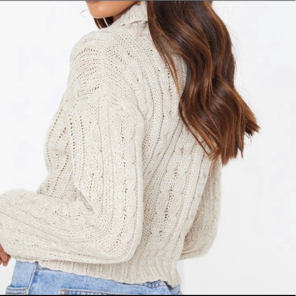 Cropped turtle neck sweater - Picture 2 of 5